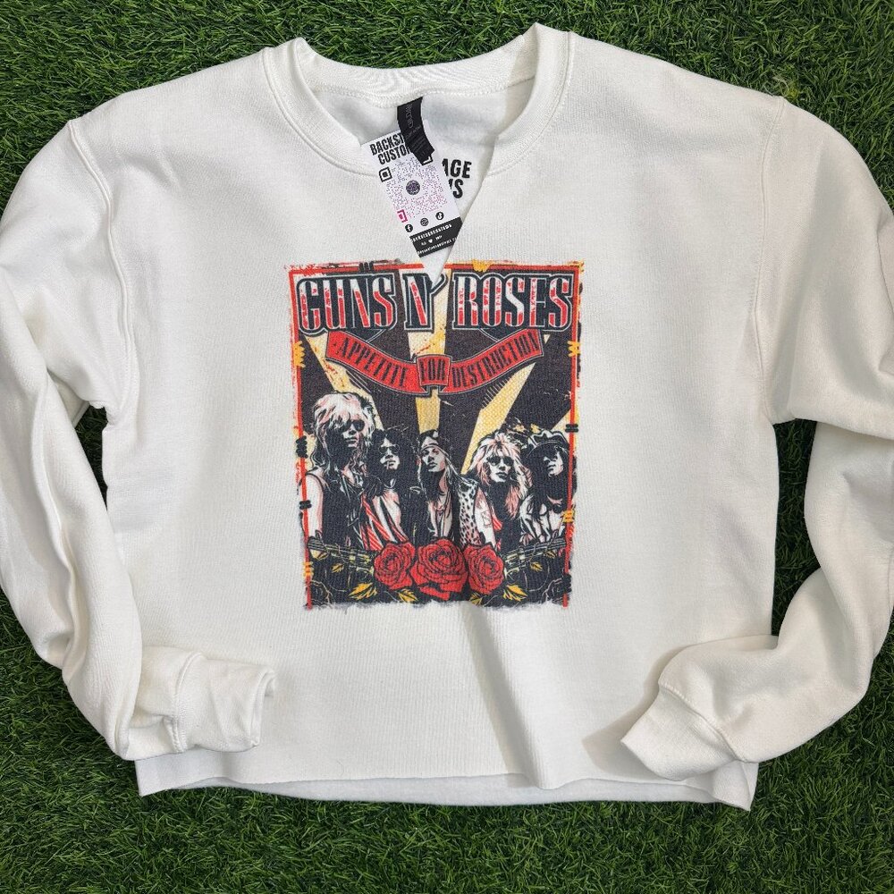 ⚫️ NOT PERFECT | Guns N Roses Cropped Sweatshirt